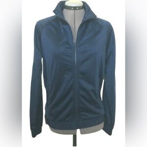 ATHLETIC WORKS Womens Track Jacket zip front navy color size XL 16-18 New